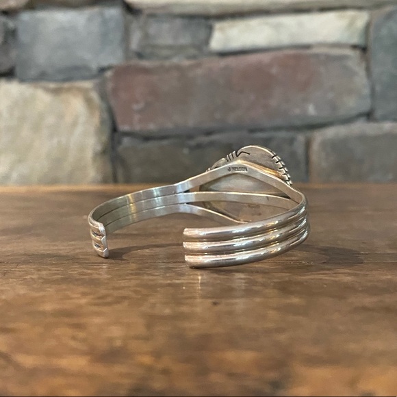 J Nelson Turquoise & Silver Cuff Bracelet - Picture 5 of 9